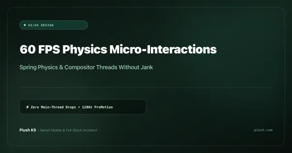 Crafting Native Micro-Interactions: Physics-Based Spring Animations Without Dropping Frames