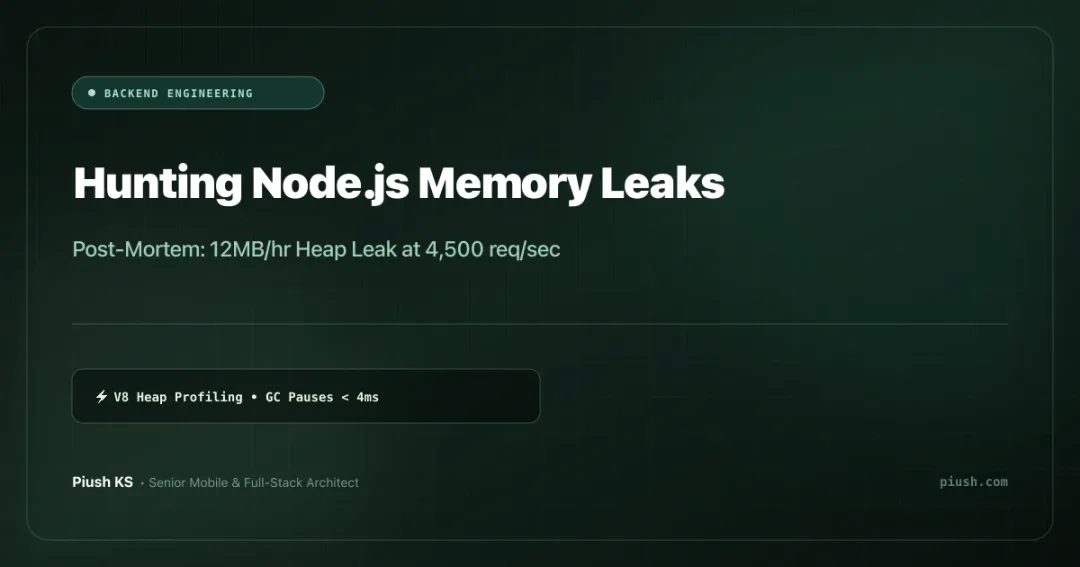 Hunting Down Silent Memory Leaks in High-Throughput Node.js Microservices