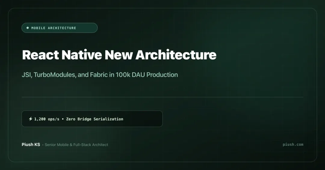 React Native New Architecture in Real Production: JSI, TurboModules, and Fabric Benchmarks