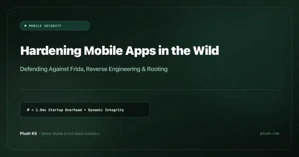Hardening Mobile Apps in the Wild: Practical Defense Against Frida, Reverse Engineering & Tampering